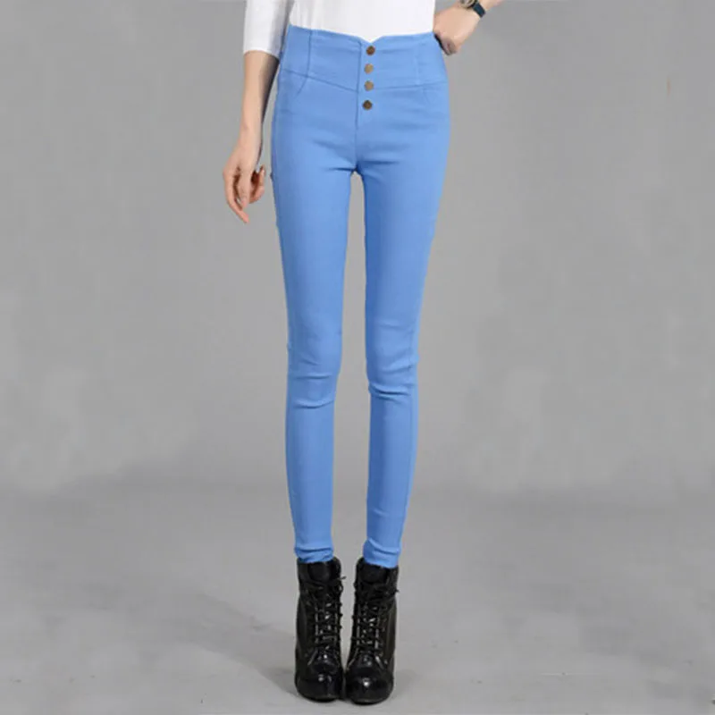 

Уличная одежда, модные женские узкие брюки-карандаш, весна-осень, новая эластичная корейская одежда с высокой талией, тонкие повседневные брюки ZT367