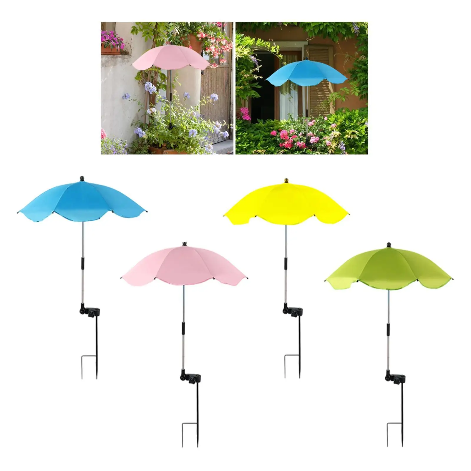 Plant Umbrella for Outdoor Plants Larger Size Sturdy Adjustable Garden Sunshade Cover Shade Umbrella for Garden Bed Flower Pot