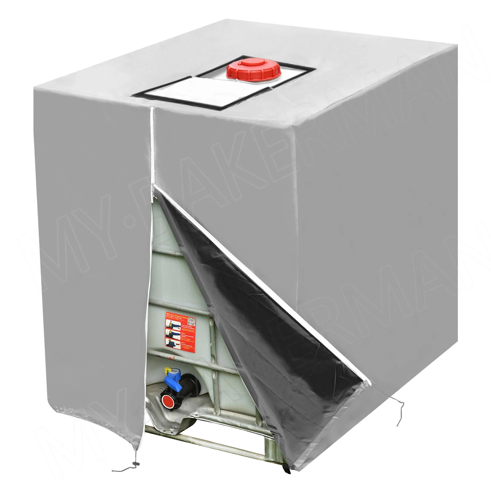 210D waterproof dust cover rainwater tank Oxford cloth UV protection cover garden box cover IBC container protective cover - Image 5