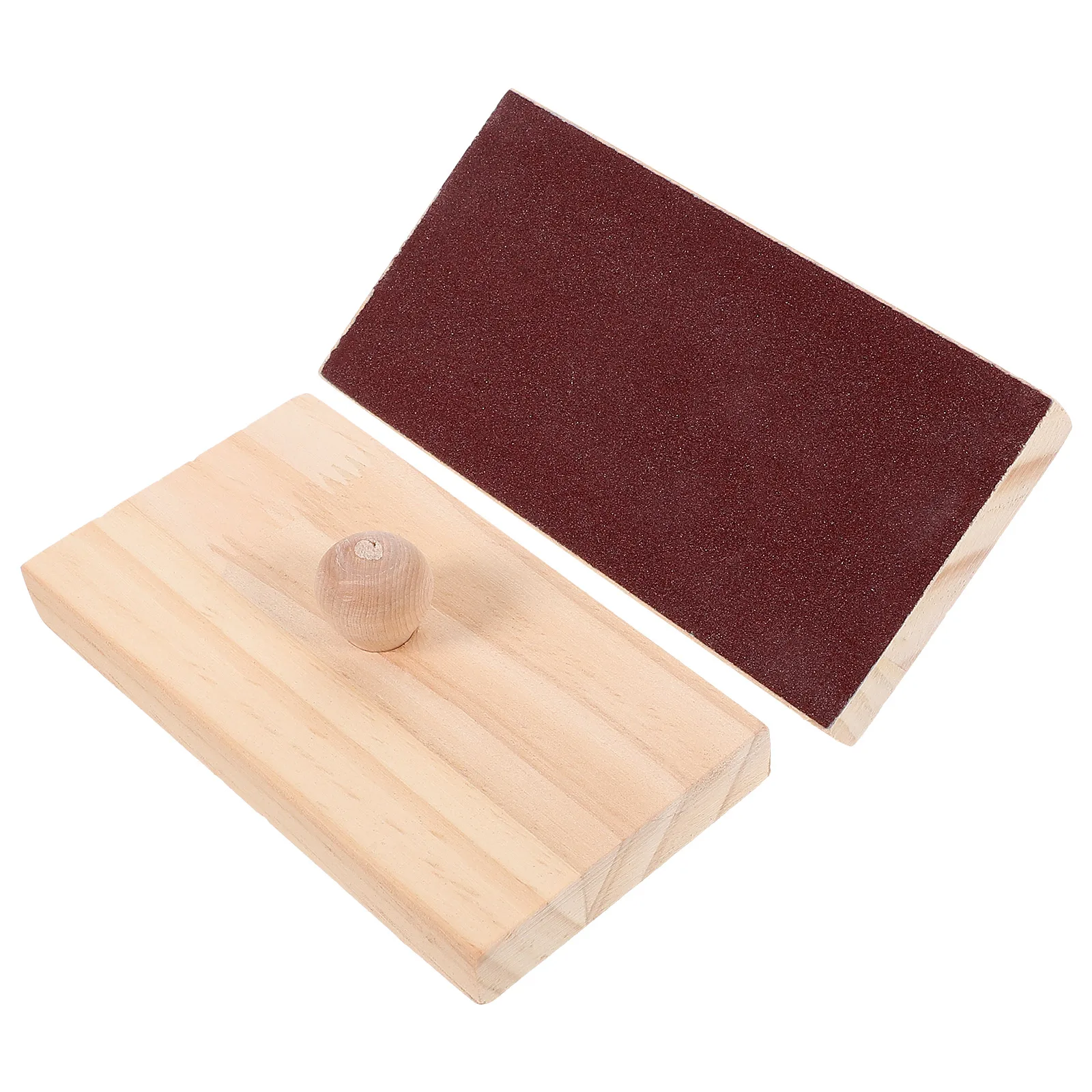 

2 Pcs Sand Board Percussion Instrument Blocks Castanets Kids Instruments Wooden Toy Beige Musical Toys Child Education Home