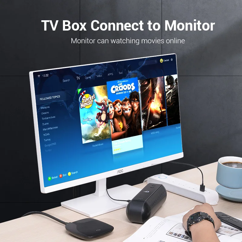 Vention HDMI to VGA Cable 2M 3M HDMI Male to VGA Male Cable Audio Video Converter 1080P for PC TV Box Projector VGA to HDMI Cord