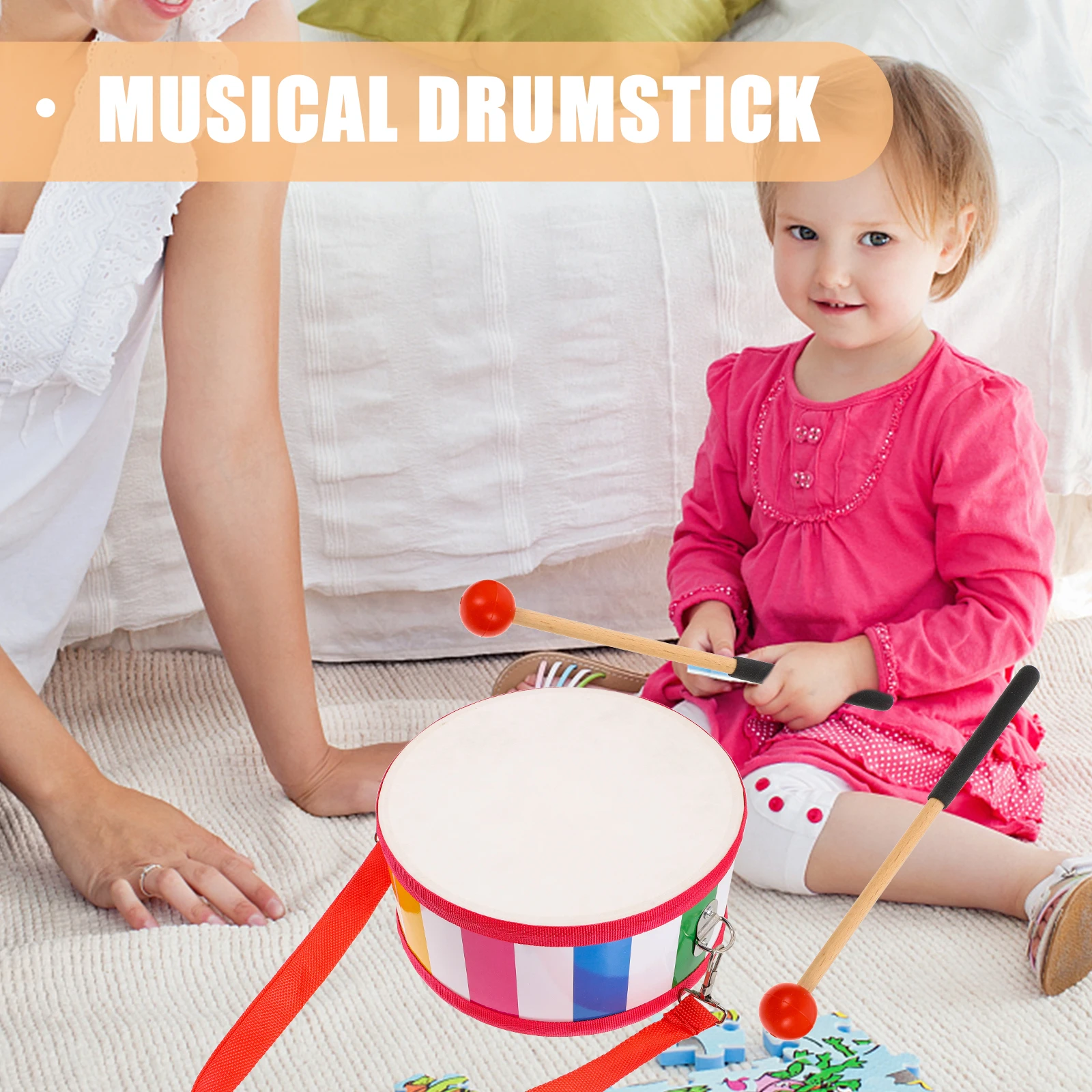 

2Pairs Tongue Drum Sticks Durable Marimba Mallets Professional Musical Instrument Percussion Tool Practice Drum Mallets