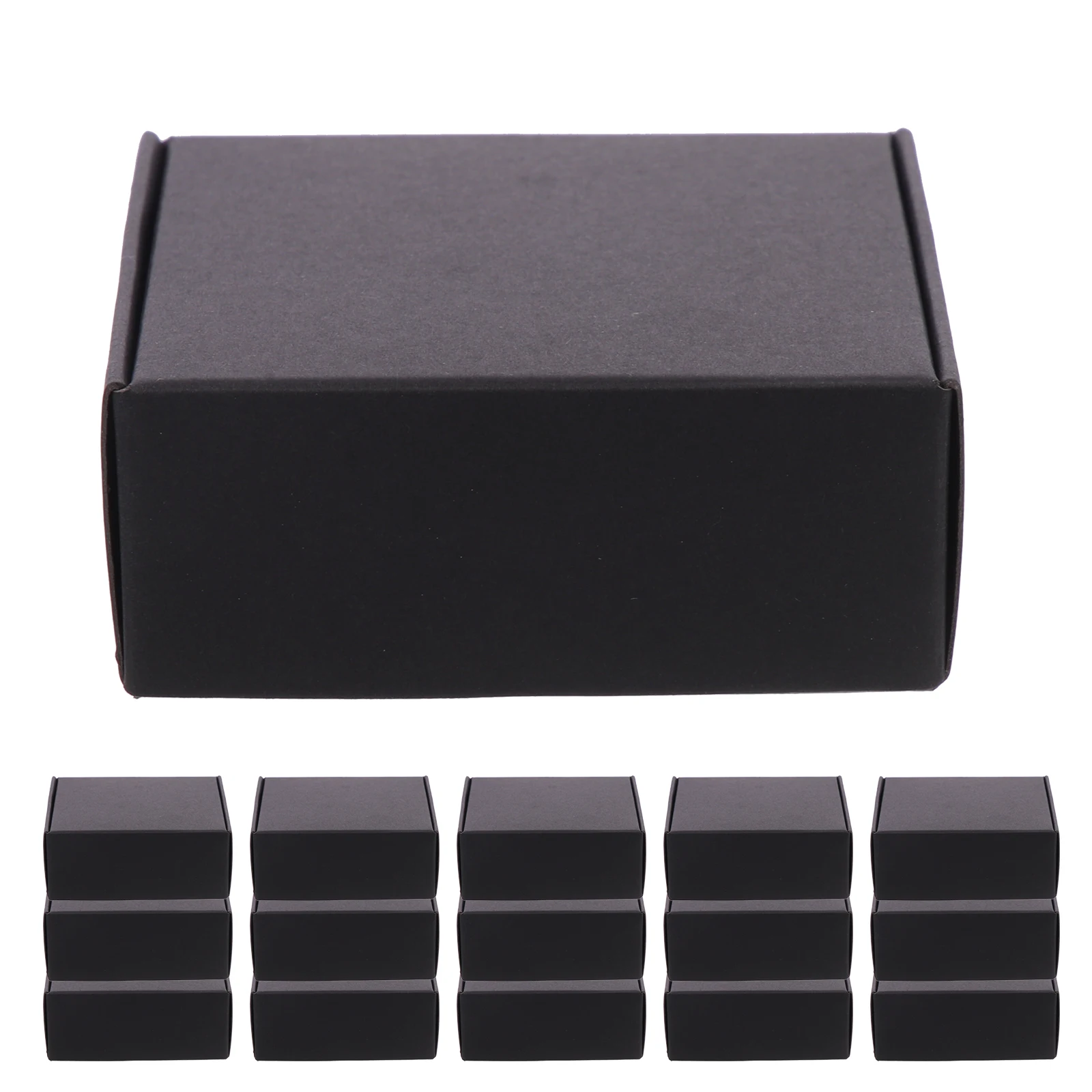 20Pcs Black Packaging Box Heavy Duty Mailing Box for Packing Delivery Storage Waterproof Crush Resistant Neat Design