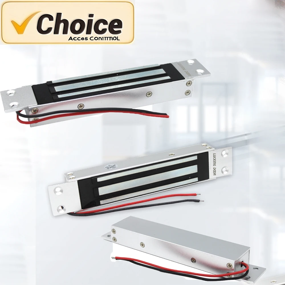 12V Heavy-Duty Electromagnetic Lock for Single Door Access Control - 350-600lbs Adjustable Mortise-Mounted Security System lock