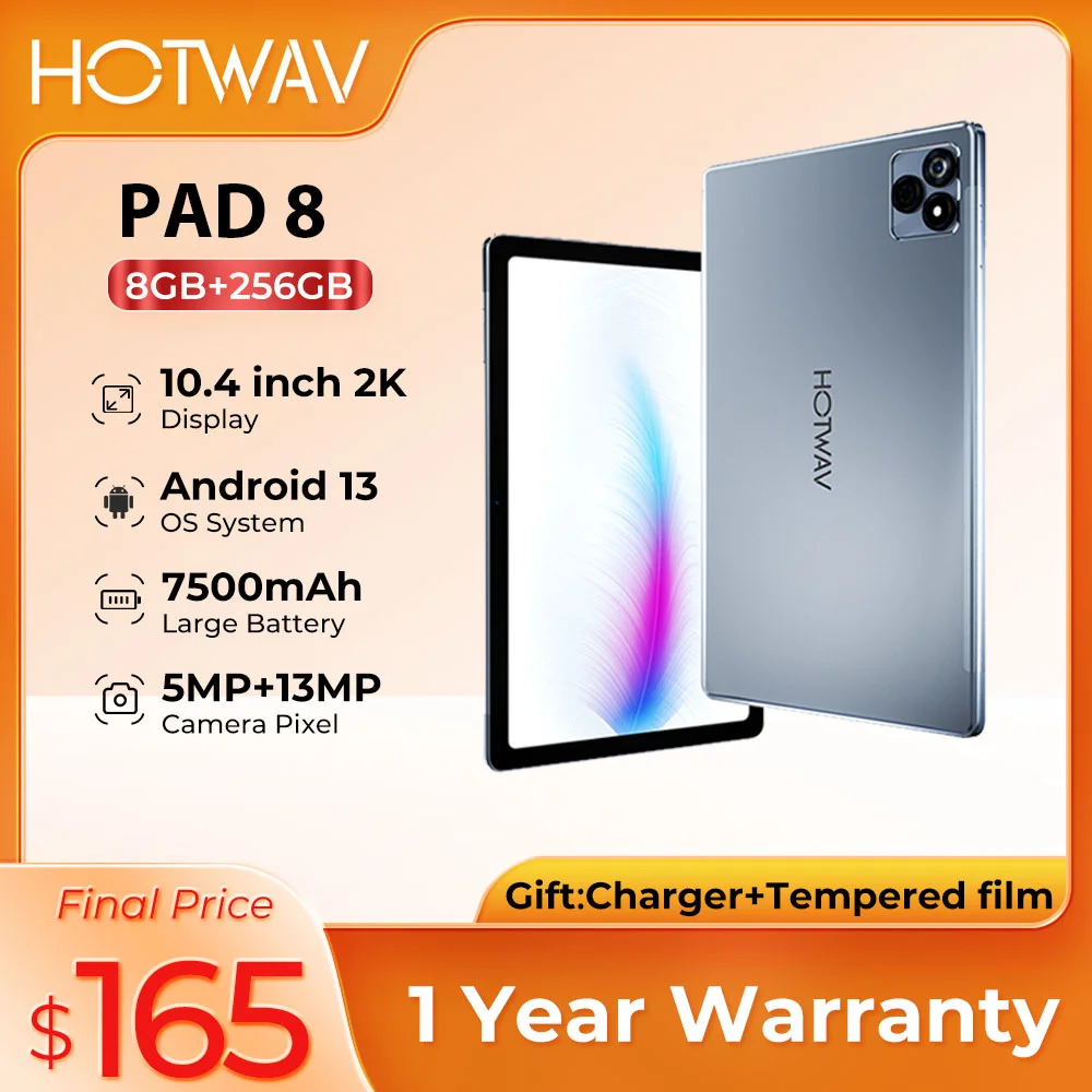 HOTWAV-Pad 8 Tablet PC, Android 13, 10.4 