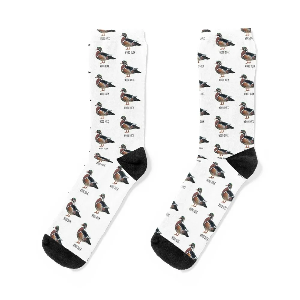 Male Wood Duck Socks Climbing man retro Socks For Women Men's