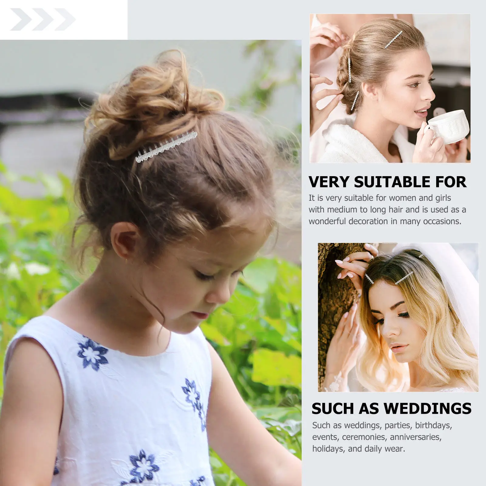 

20 шт. металлических свадебных гребней для волос, декоративные заколки-ободки для невесты и подружек невесты, для особых случаев, гребни для волос для женщин