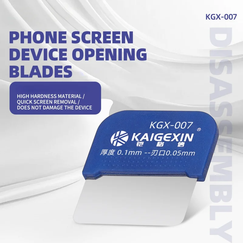 KGX-007 Ultra Thin Pry Blade 0.05mm Edge Stainless Steel Opening Tool for LCD Screen Back Cover Frame Separation Disassembly