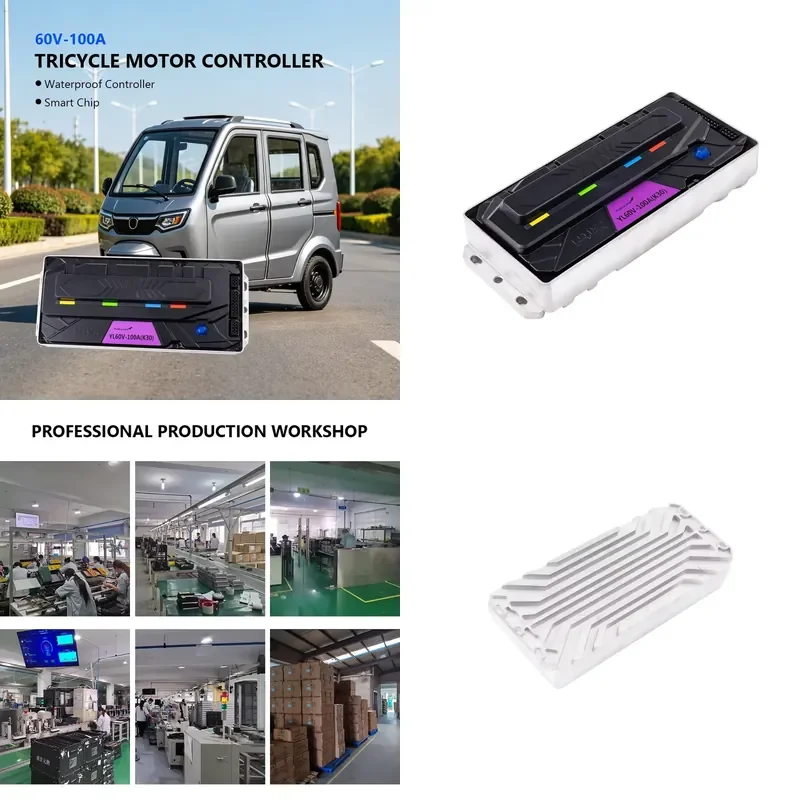 Intelligent Square Wave Motor Controller 60v 100A Electric Tricycle BLDC Motor Controller for Electric Tricycle Retrofit Kit