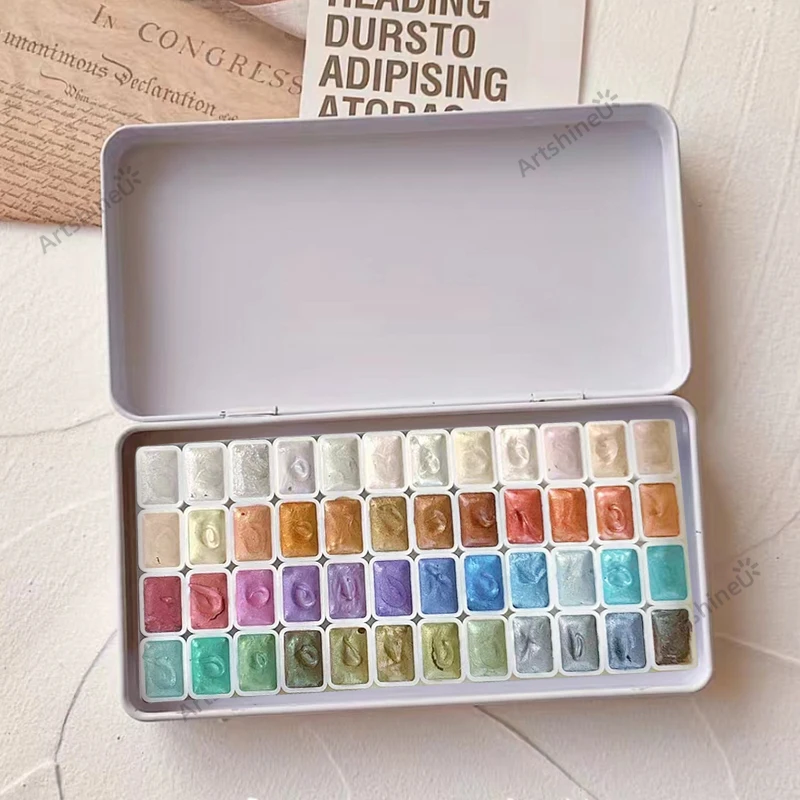 Daniel Smith Pearlescent Watercolor Paint Pack 1ml 12/24/48 Color Portable Palette Artist Picturist Manicure Painting Supplies