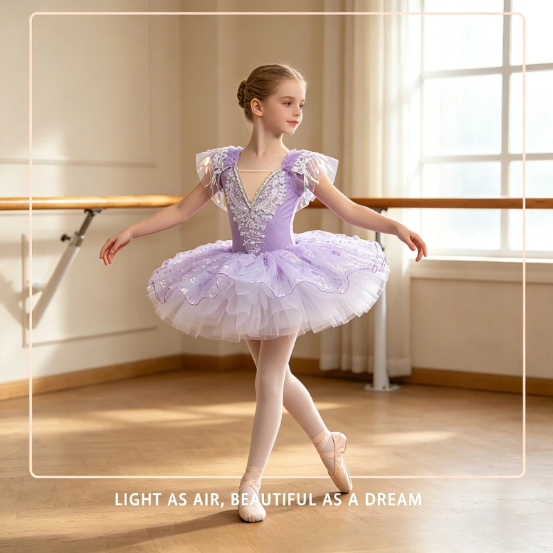 

Tulle Ballet Tutu, Beaded & Sequin Embellished Ballerina Dress Professional Stage Costume for Recital & Themed Party