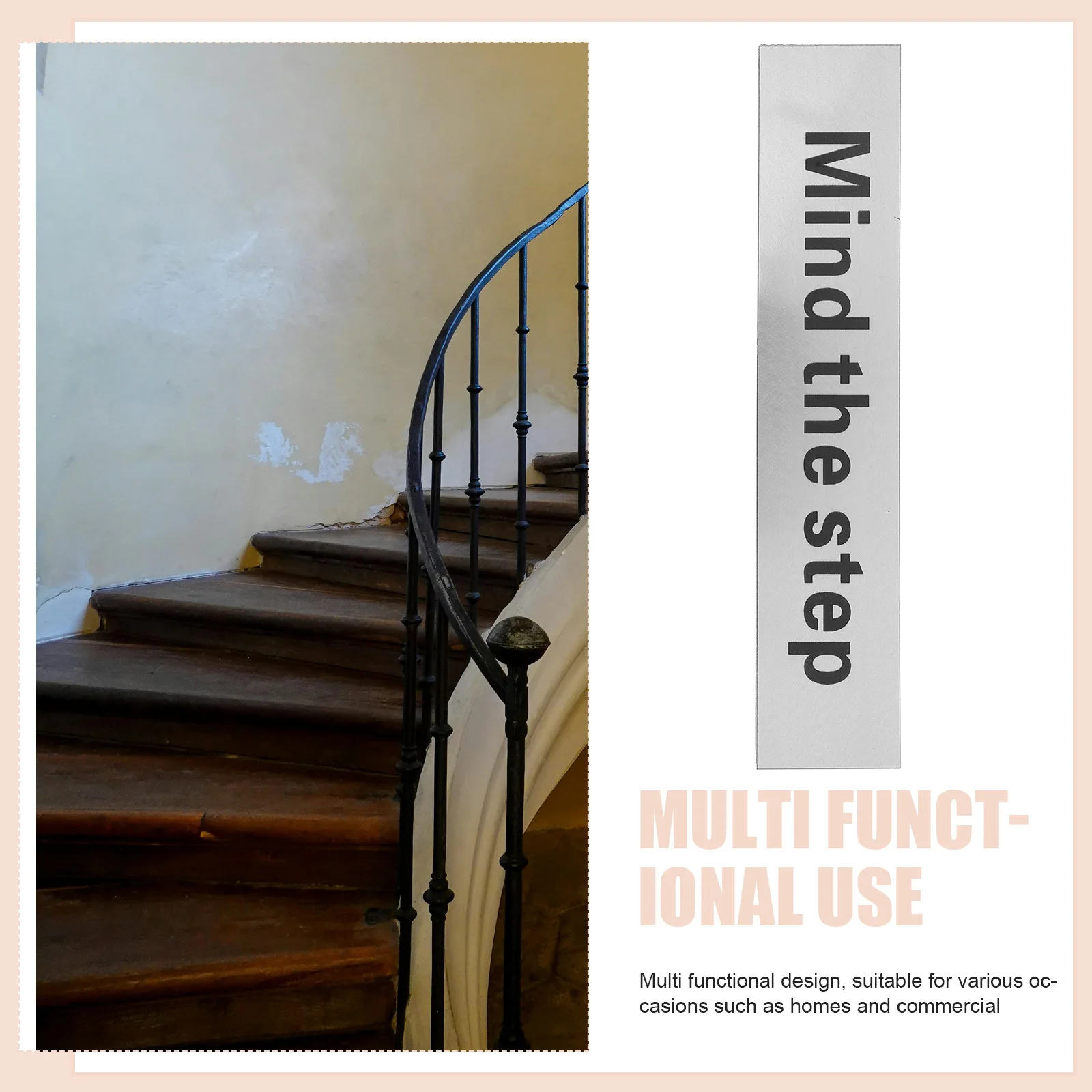 Mind The Step Warning Board Safety Sign For Steps Indoor Outdoor Use Stair Caution Hazard Alert Traffic Safety Indicator