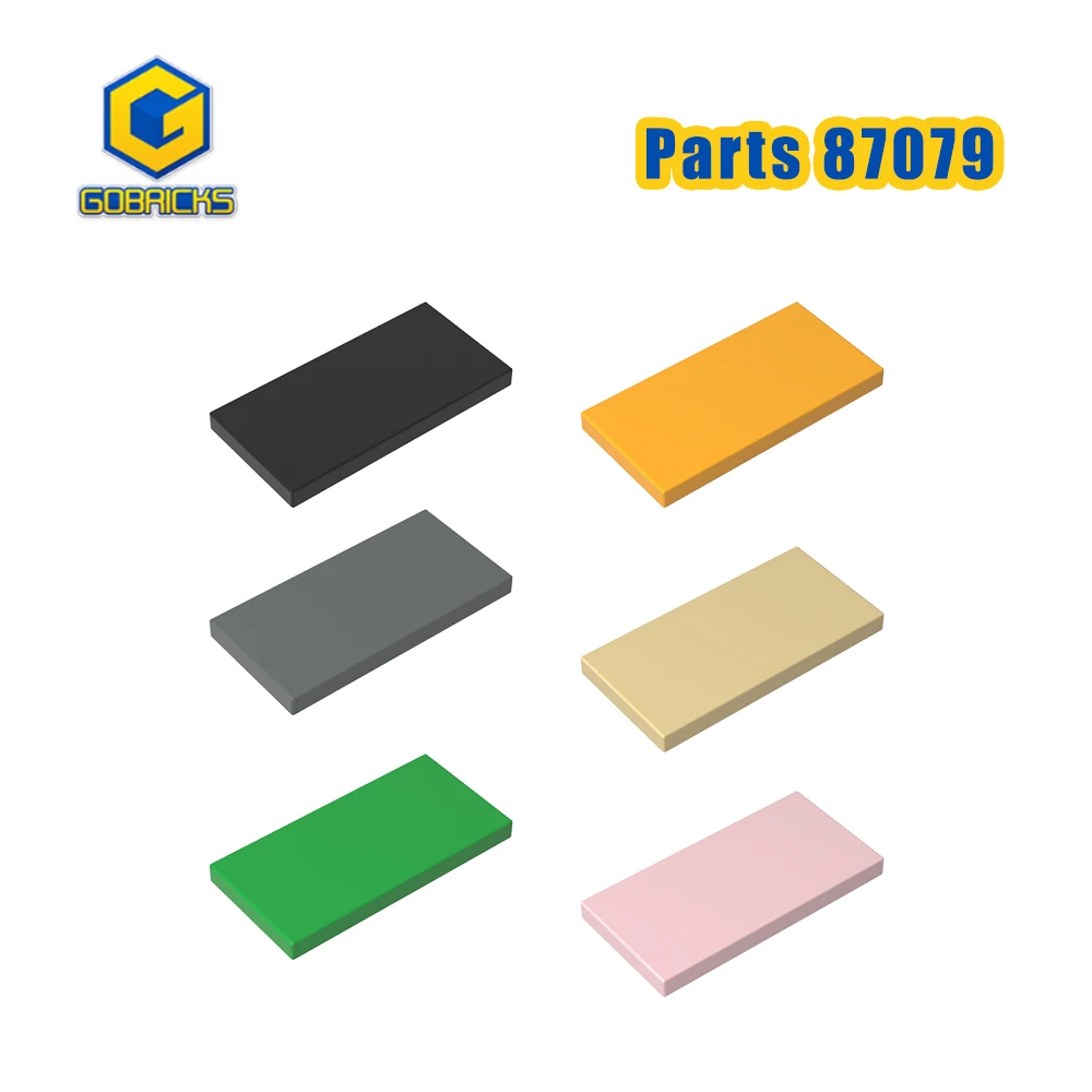 

Gobricks 100 шт. 87079 однотонная плитка 2x4 с пазом, строительные блоки MOC, развивающие игрушки, аксессуары для моделей