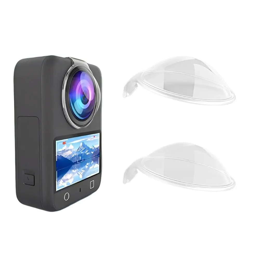 Protector de lente de plástico, Protector de lente extraíble anticolisión, tapa protectora de lente HD antiarañazos para DJI Osmo 360