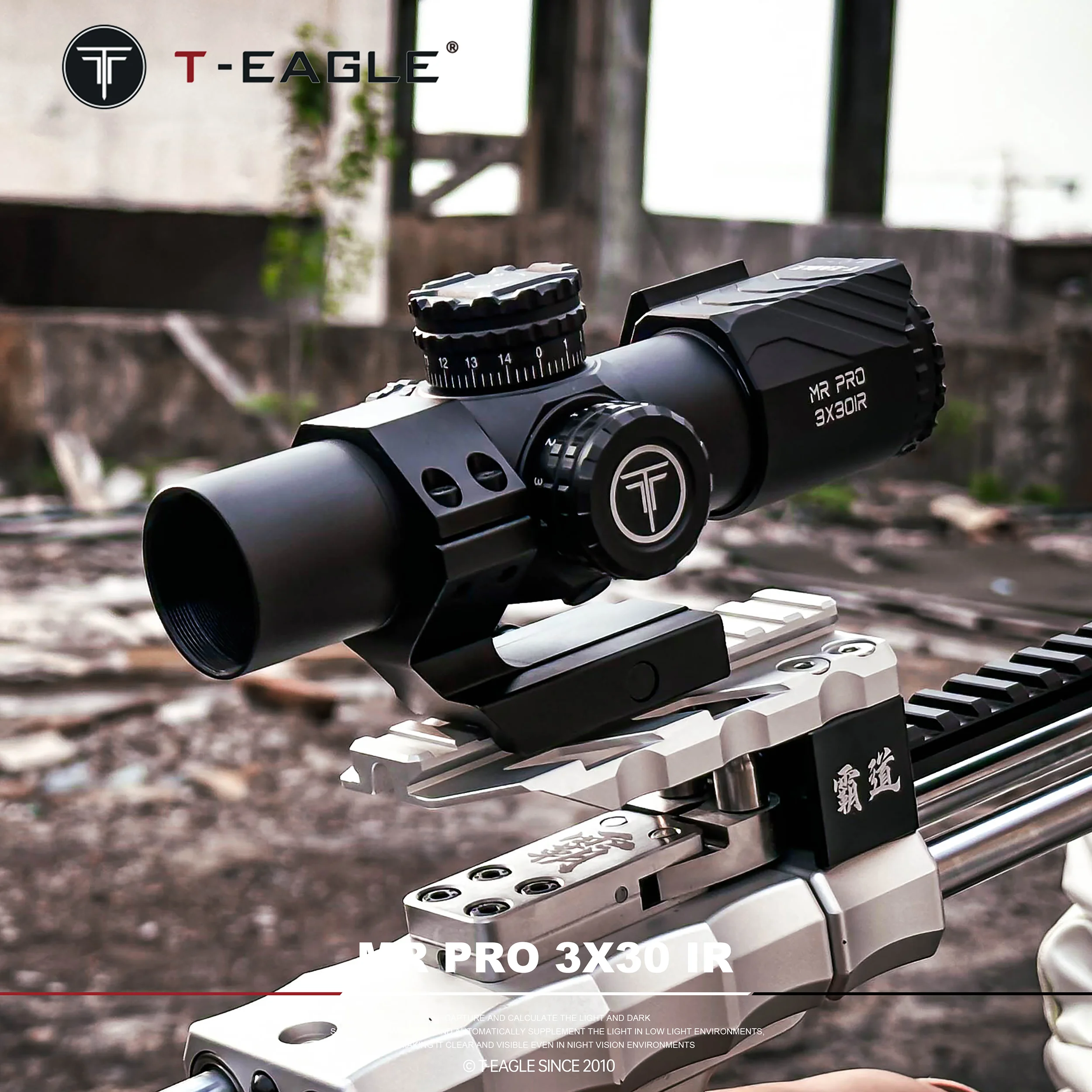T-Eagle MR Pro 3x30IR Compact Lunettes Hunting Rifle Scope Optical Sight Airgun Riflescope With One-piece Picatinny Mount