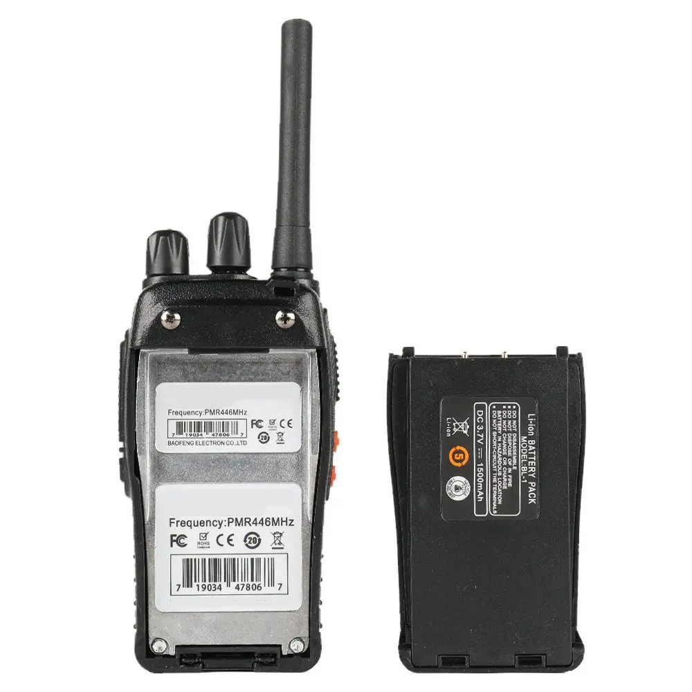 2 Pack Long Range Walkie Talkie UHF 400-470MHz Ham Two Way Radio Comunicador Transceiver for Hotel Camping EU Plug