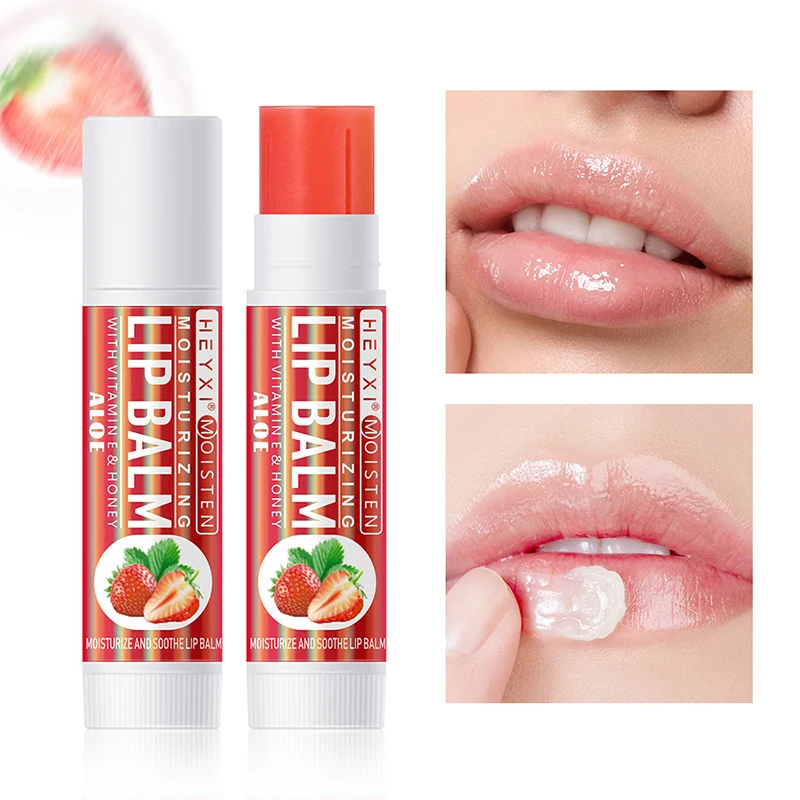 Fruit lip balm suit with moist lips day and night to prevent weather-shack fruit lasting moisturizing lip balm