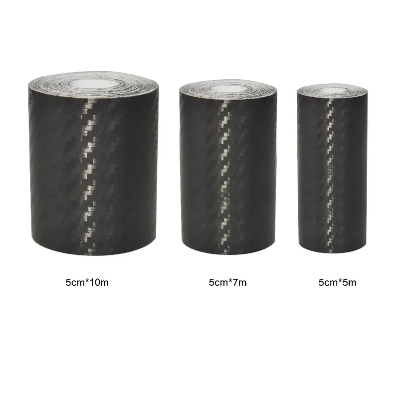 1/2/4pcs 3D Nano Carbon Fiber Car Sticker Adhesive Protective Strip, Car Door Sill Side Mirror Anti Scratch Tape Protective Film