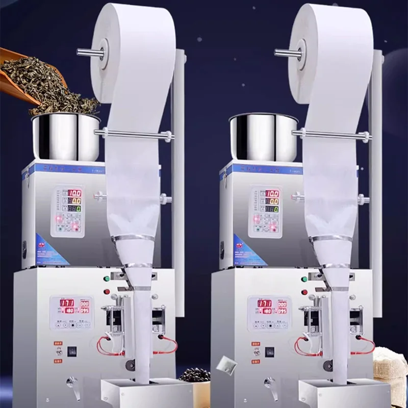 1-50g máquina de enchimento e selagem para partículas de grânulos em pó para saquinho de alimentos nozes especiarias chá feijão de café