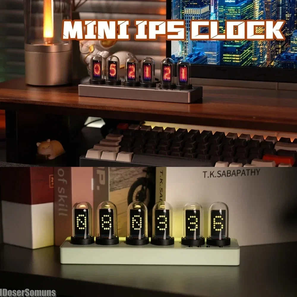 

Intelligent Weather Station Weather Clock Pendulum Ins Wind Electronic Alarm Clock IPS Color Screen Desktop Clock