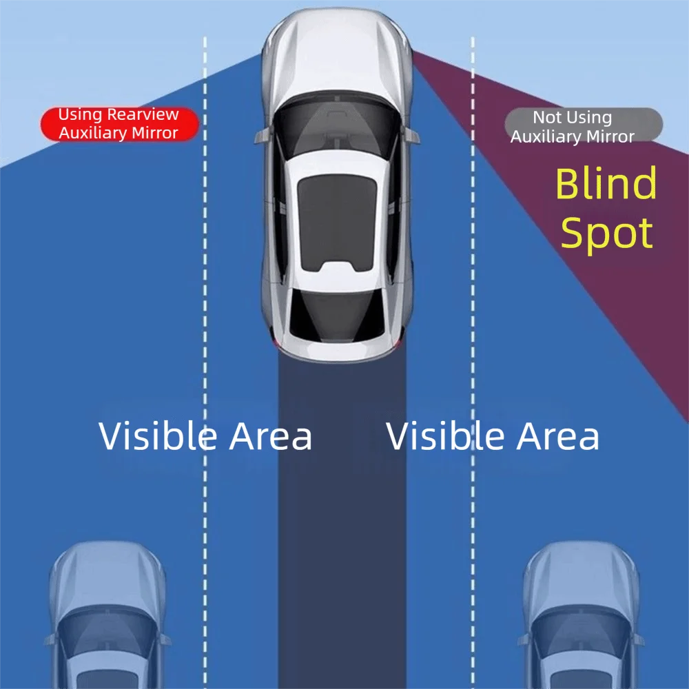 360 Degree Rotation Blind Spot Mirror 11/12.5cm Universal Car Rearview Mirror Adjustable Small Round Car Reverse Mirror