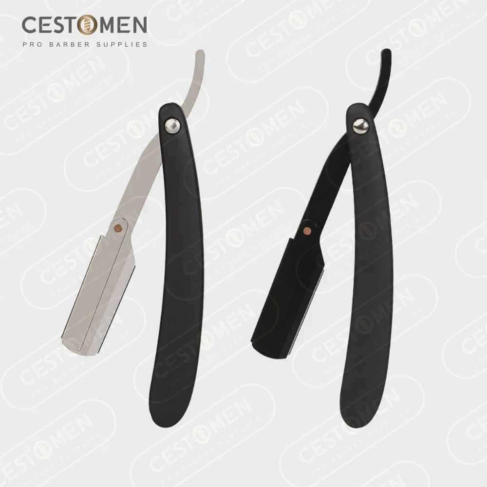 

CestoMen 1Pcs Professional Folding Knife Safety Men Straight Barber Edge Razors Blades Hair Shaving Tools Barber Knife Shaver