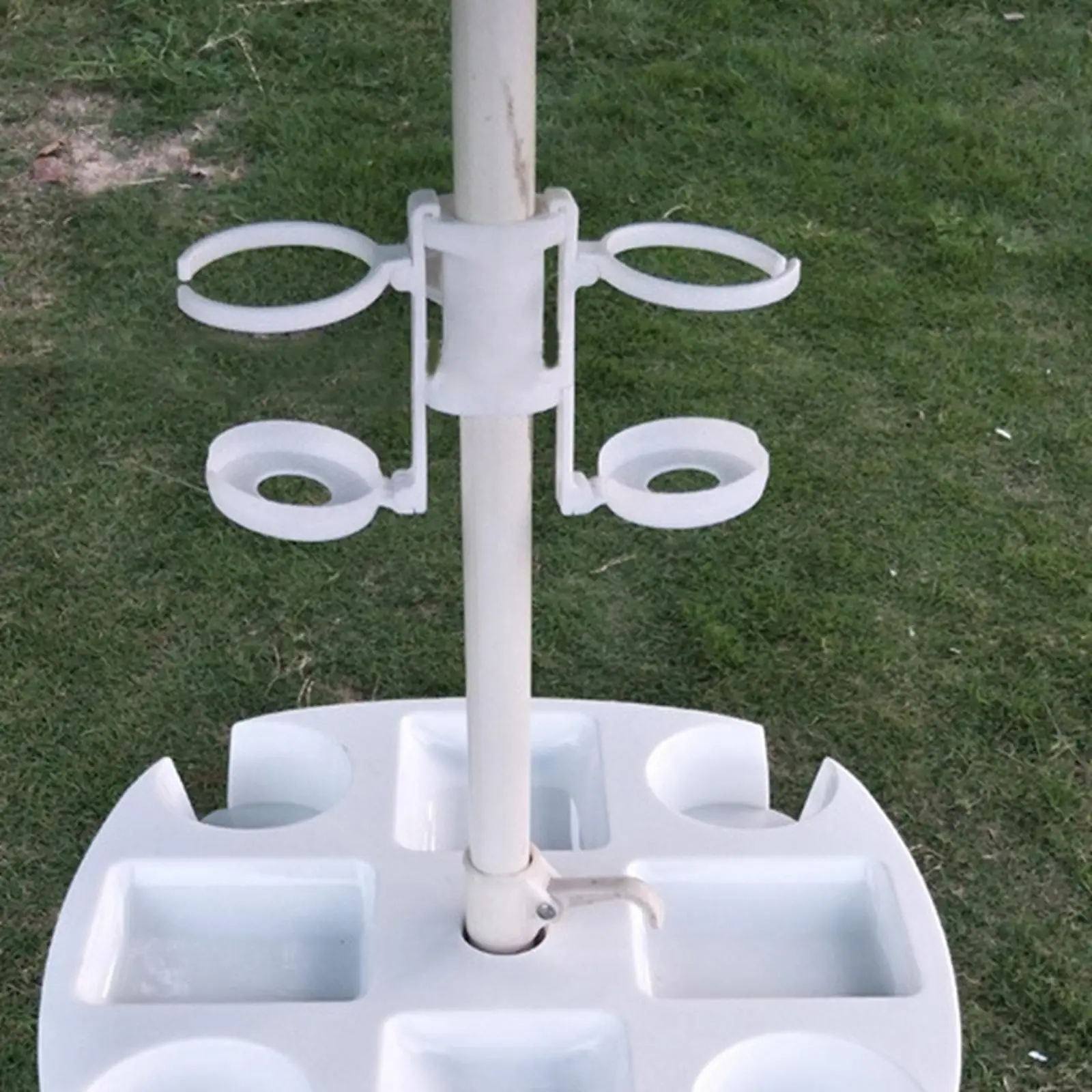 

Уличный держатель для зонта с 2 держателями для напитков, держатели для напитков, подставка для кофе для бассейна, патио, зонтик, сад