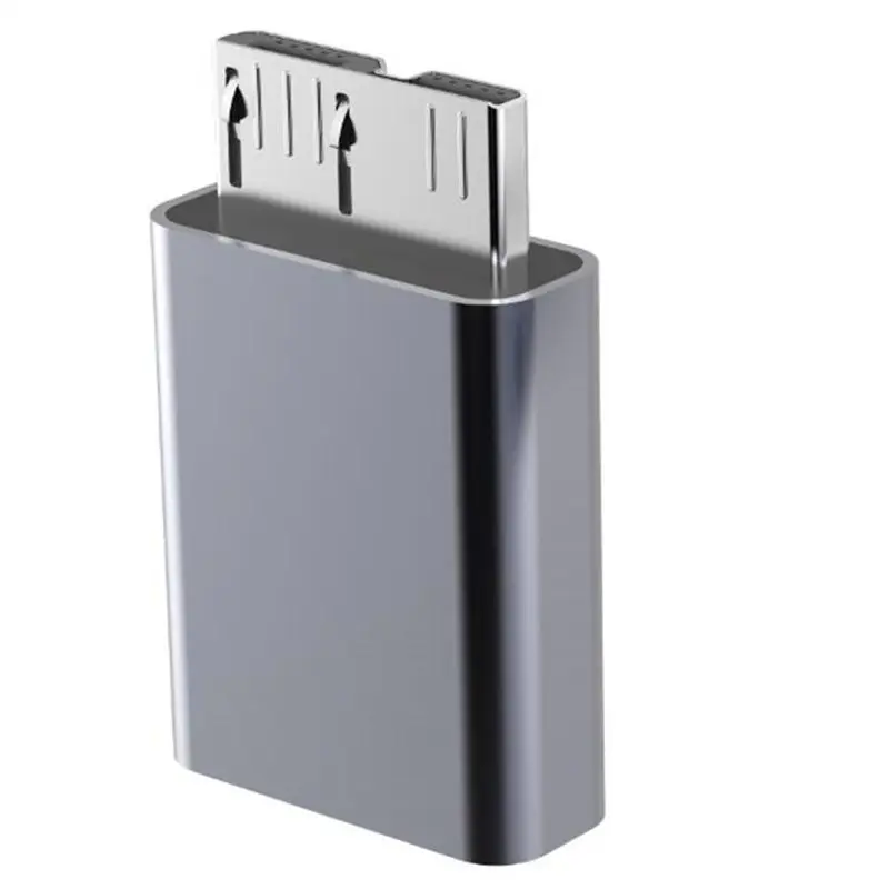 Aluminum Alloy Housing USB3.1 Type-C Female To Micro B USB3.0 Male Adapter Mac Connection Mobile Hard Drive Case