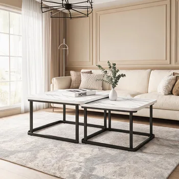 Square Nesting Coffee Tables 1