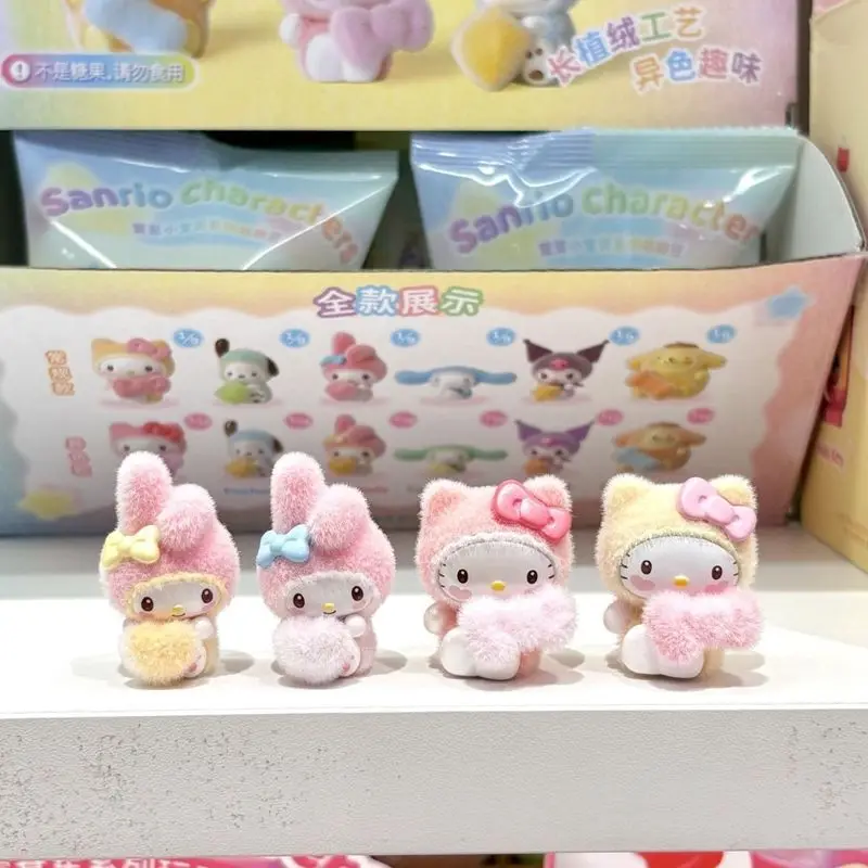 

Sanrio New Kitty, милая маленькая детская серия, слепая коробка, загадочная милая мини-фигурка в виде фасоли, украшение для рабочего стола, игрушка, модный подарок на день рождения