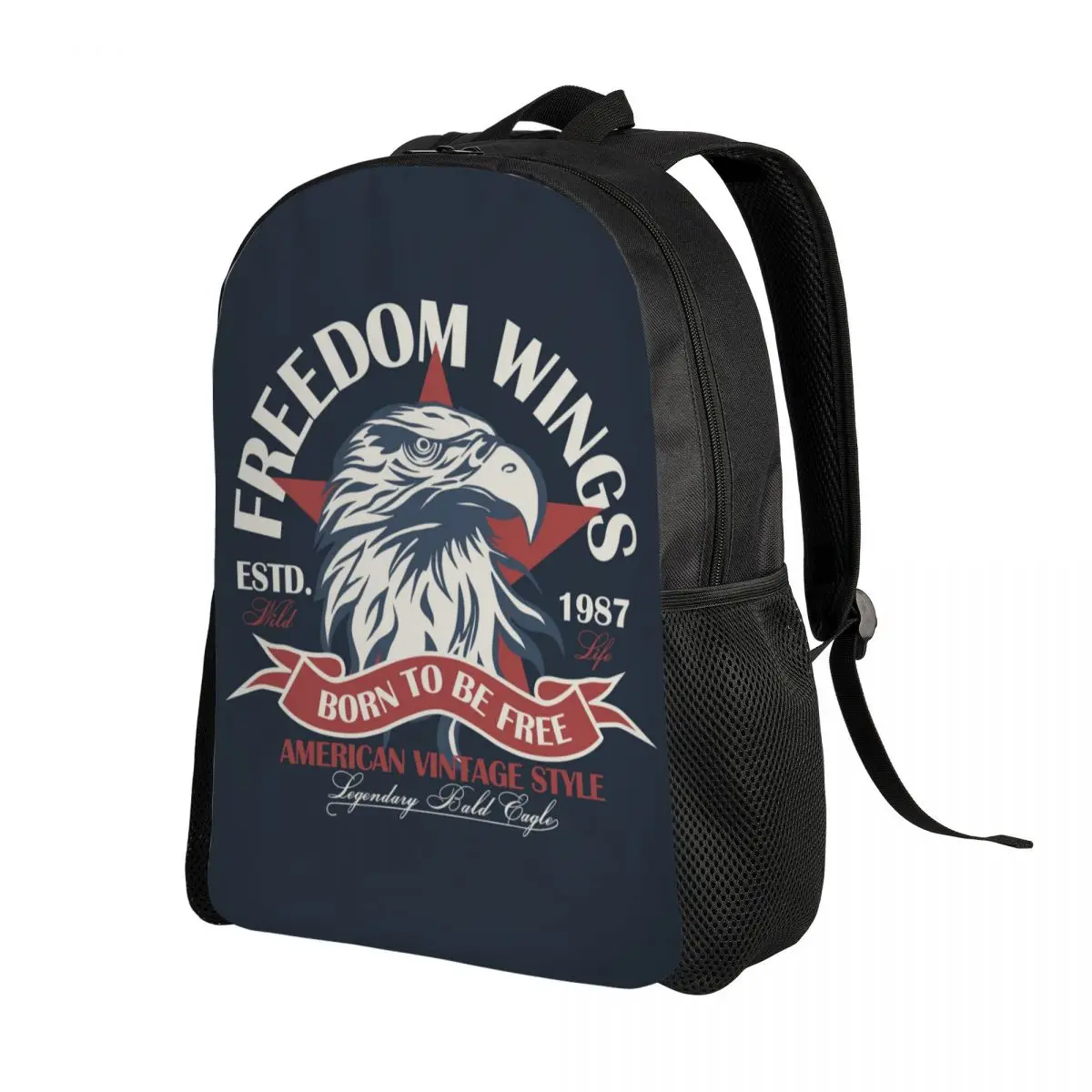 American Bald Eagle Travel Backpack Men Women School Computer Bookbag College Student Daypack Bags