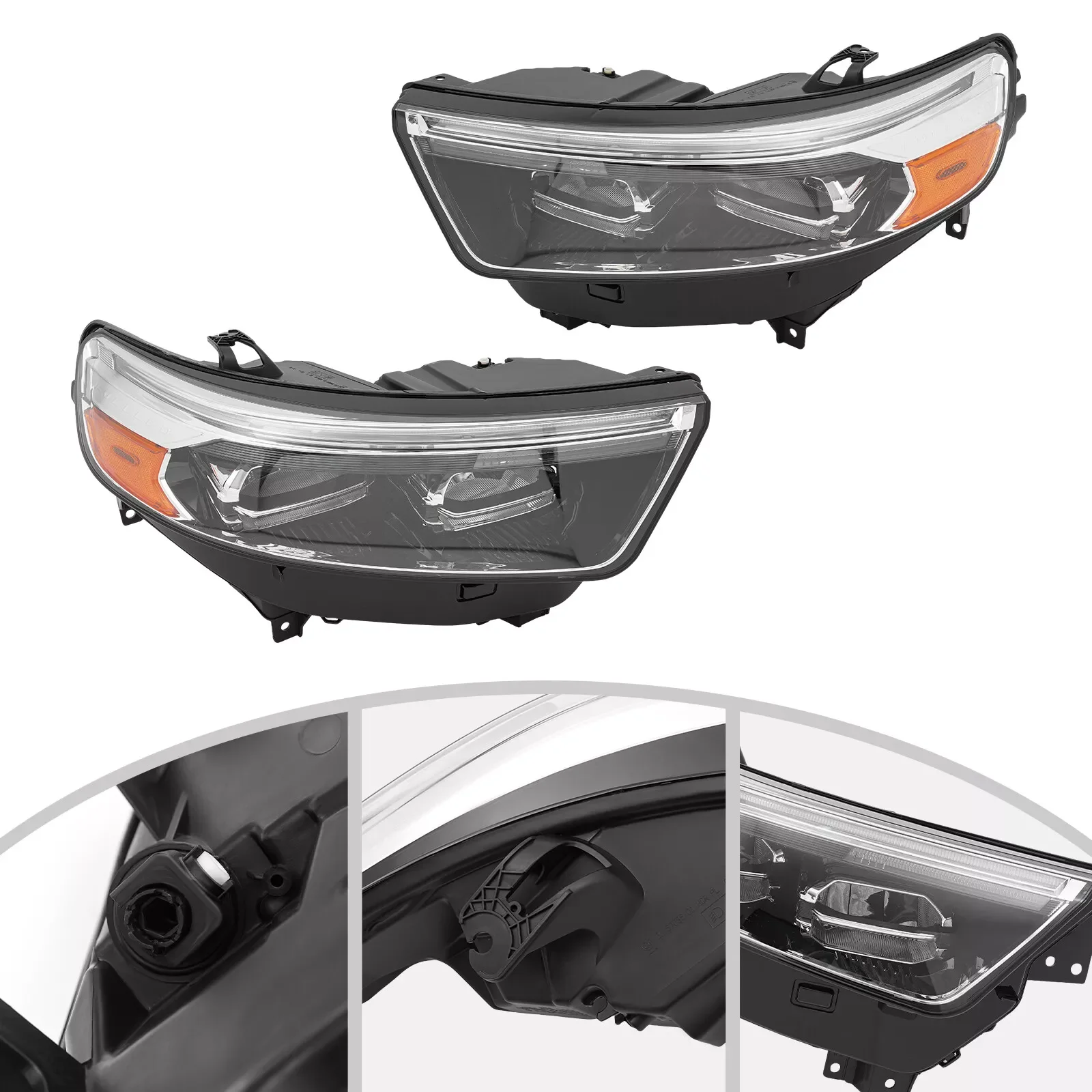 Pair For 2020-2024 Ford Explorer XLT/Limited Full LED Headlight Headlamps Left+Right