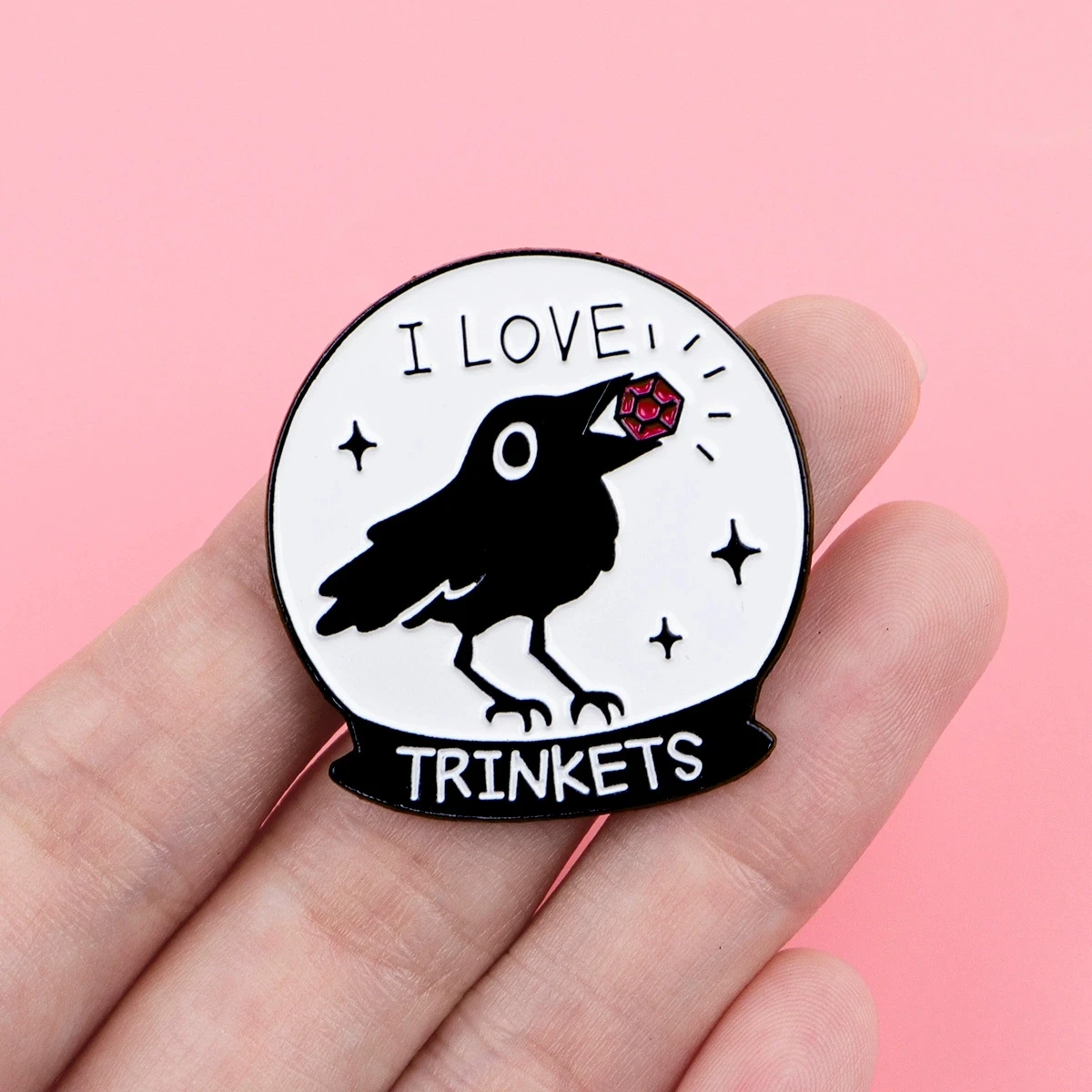 Crow Lapel Pins for Backpacks Funny Quotes Brooches for Women Enamel Pin Fashion Jewelry Accessories Friends Gift