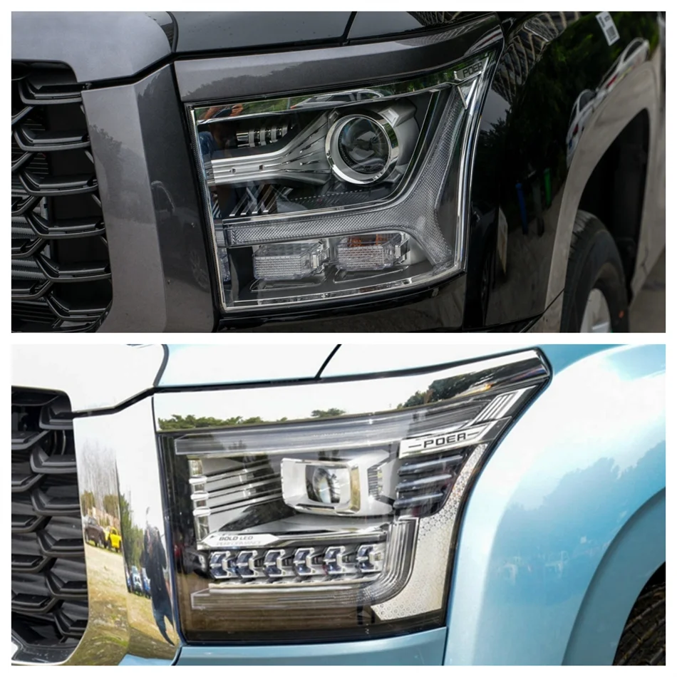 

Для Great Wall GWM Poer·KingKong 2022 2023, автомобильные аксессуары, основание фары, корпус фары, стеклянные фары для дома