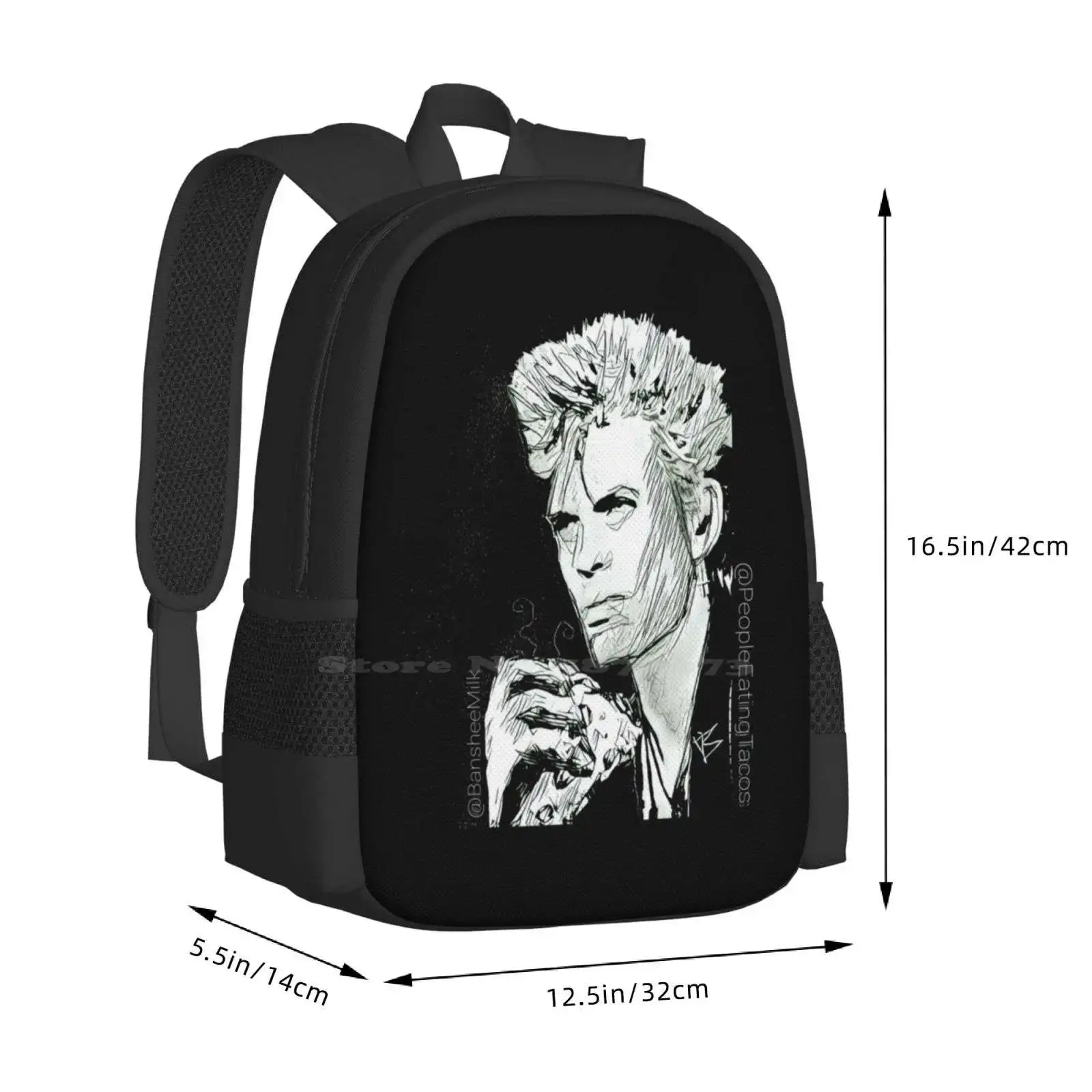 Billy Idle Eating A Taco Hot Sale Backpack Fashion Bags Billyidol