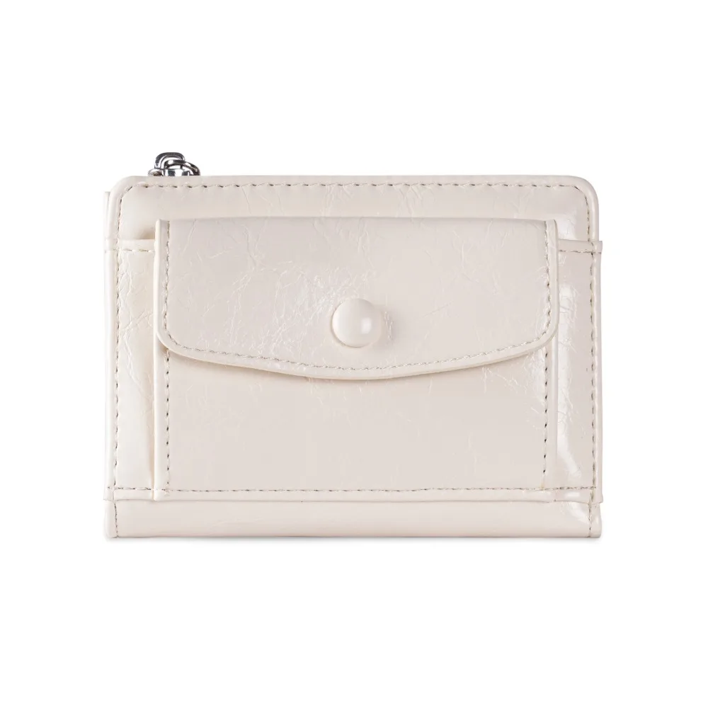 

Casual Elegant Women Short Wallet Ultra Thin Short Clutch Coin Pouch Zipper Multi-function Purse Travel