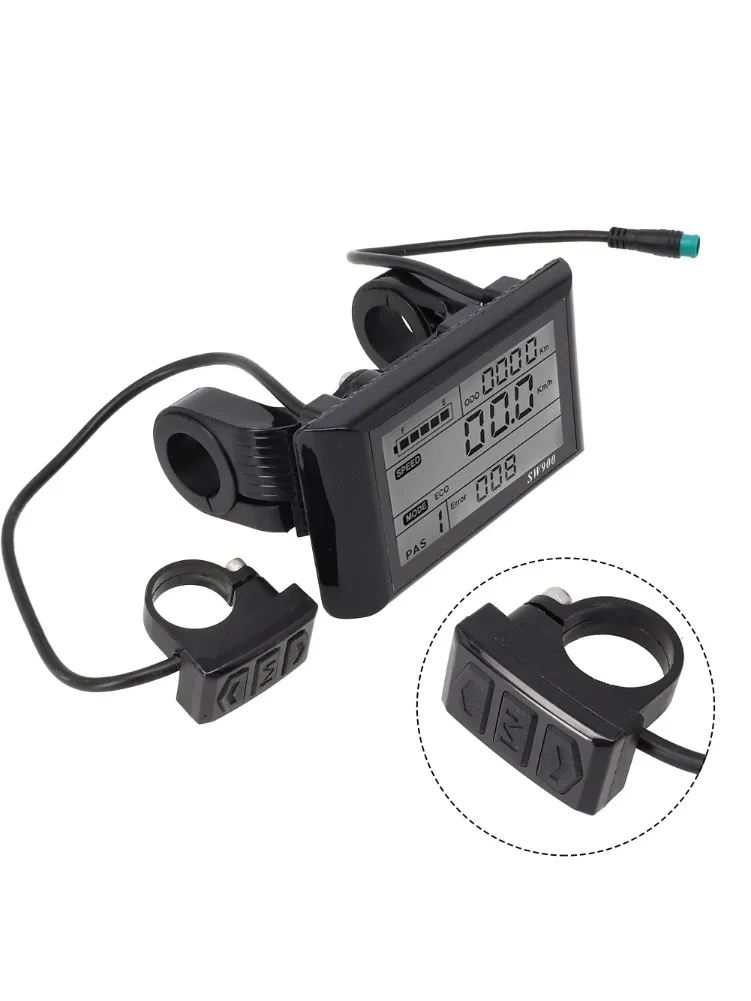 AliExpress 1pcs LCD Display SW900 Waterproof 110*61mm 24/36/48V Compatible With JN Controller E-Bike Electric Bicycle Meter Control