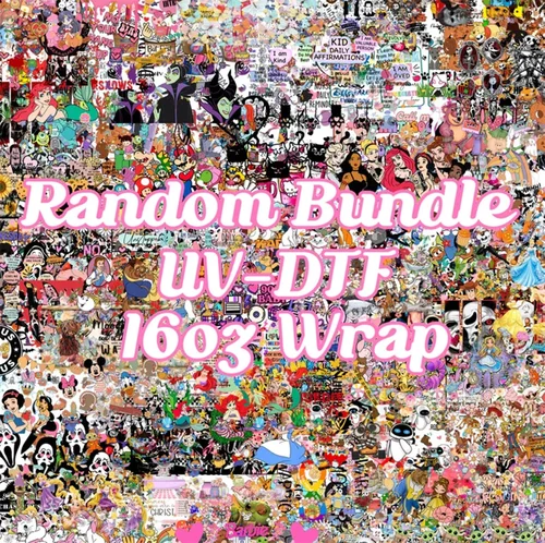 Imagen 2 del producto Paquete aleatorio de 10 Uds. De pegatinas de transferencia para envolturas de tazas Uv Dtf para gafas Libbey de 16oz, envolturas para botellas, tazas, pegatinas personalizadas impermeables DIY