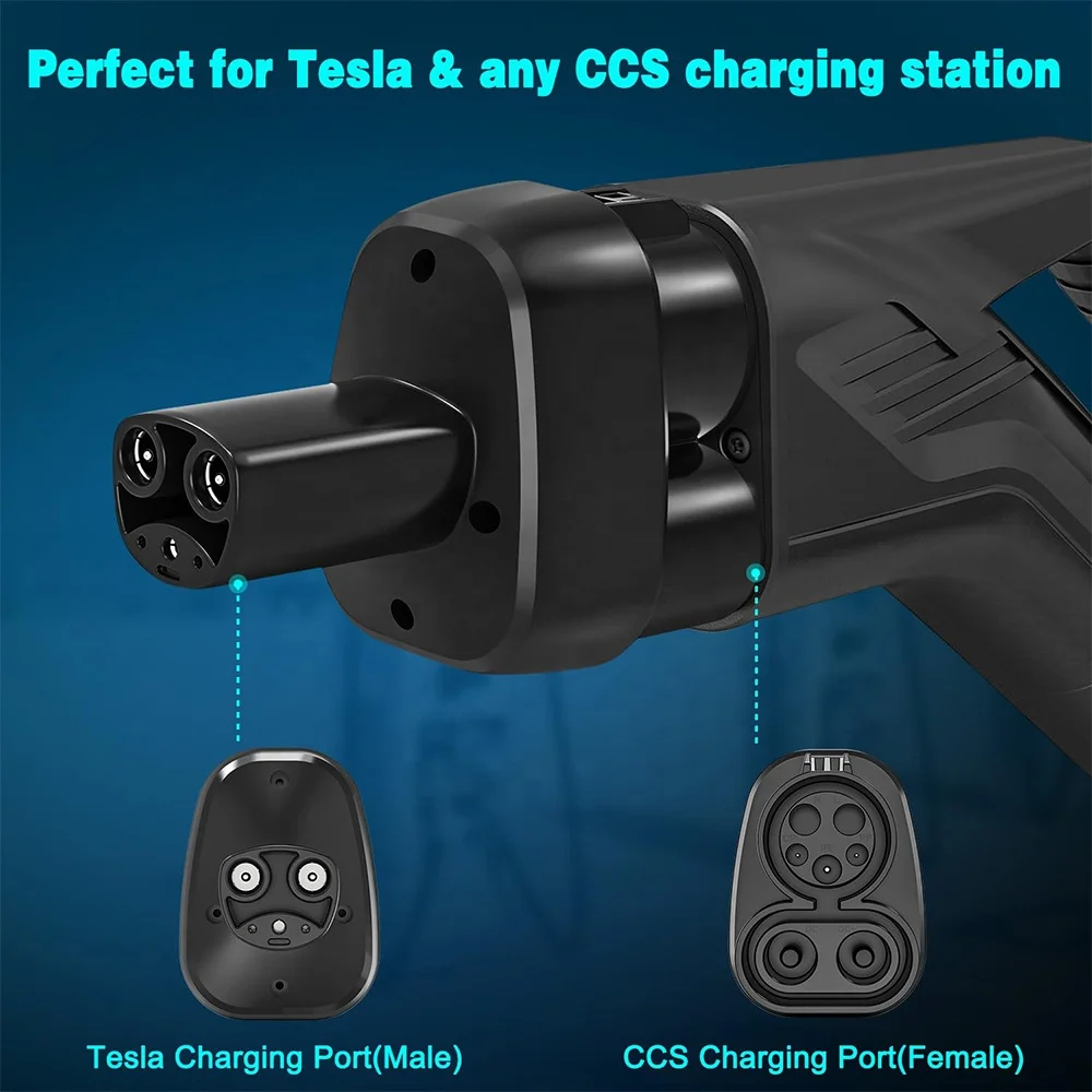 250KW DC CCS Combo 1 Adapter with Inlet New for Tesla Model 3/Y/S/X