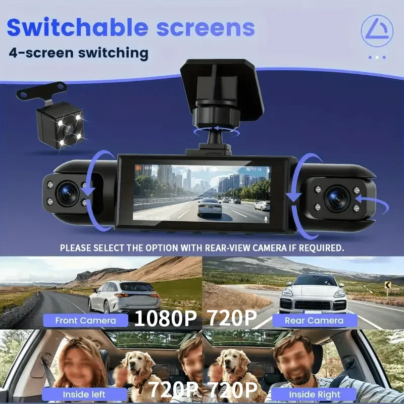 360 °   Panoramik üç kanallı a - Panoramic Dash Cam 360 incelemesi ve fiyatı