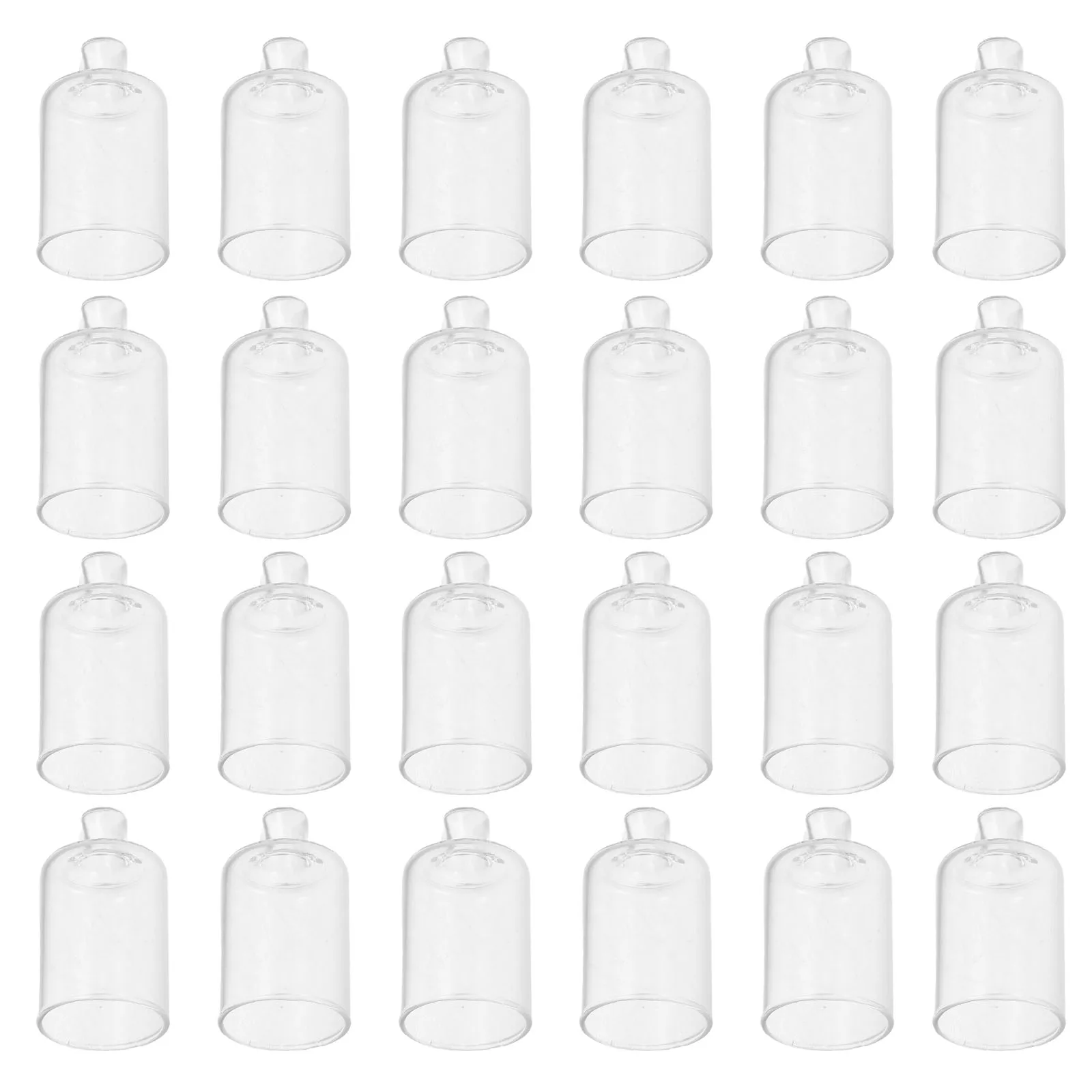 

24Pcs Hanukkah Glass Tea Light Holders Clear Oil Lamp Holder Tabletop Decor Refillable Glass Sticks 1.97x1 Oil Lamp