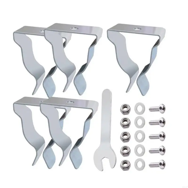 5Pcs Basement Window Well Cover Install Retaining Clip Window Well Cover Clip Egress Cover Spring Clip With Screws 831F