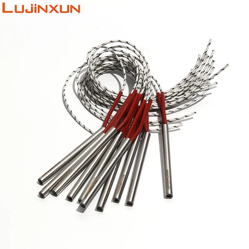 LUJINXUN 304SS Cartridge Heater 120V 80W-250W Electric Hot Rod 304 Stainless Steel Heating Element Replacement Tube Diameter 8mm