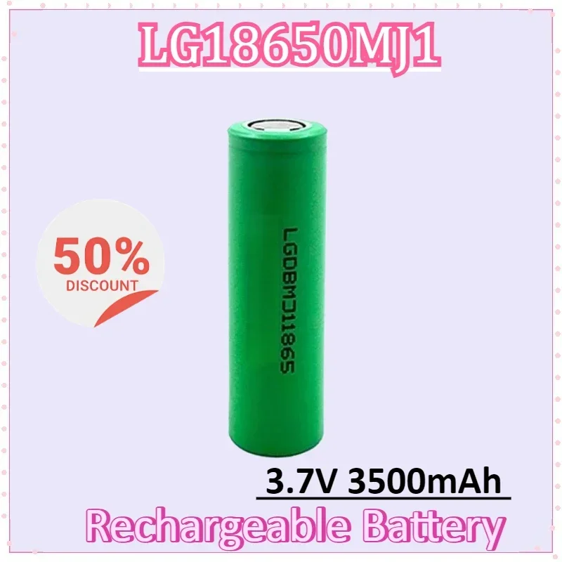 

LG18650MJ1 3.7V 3500mAh Lithium Rechargeable Battery INR18650 MJ1 High Power Tool 18650 Power Cells for Drones Electric Vehicles