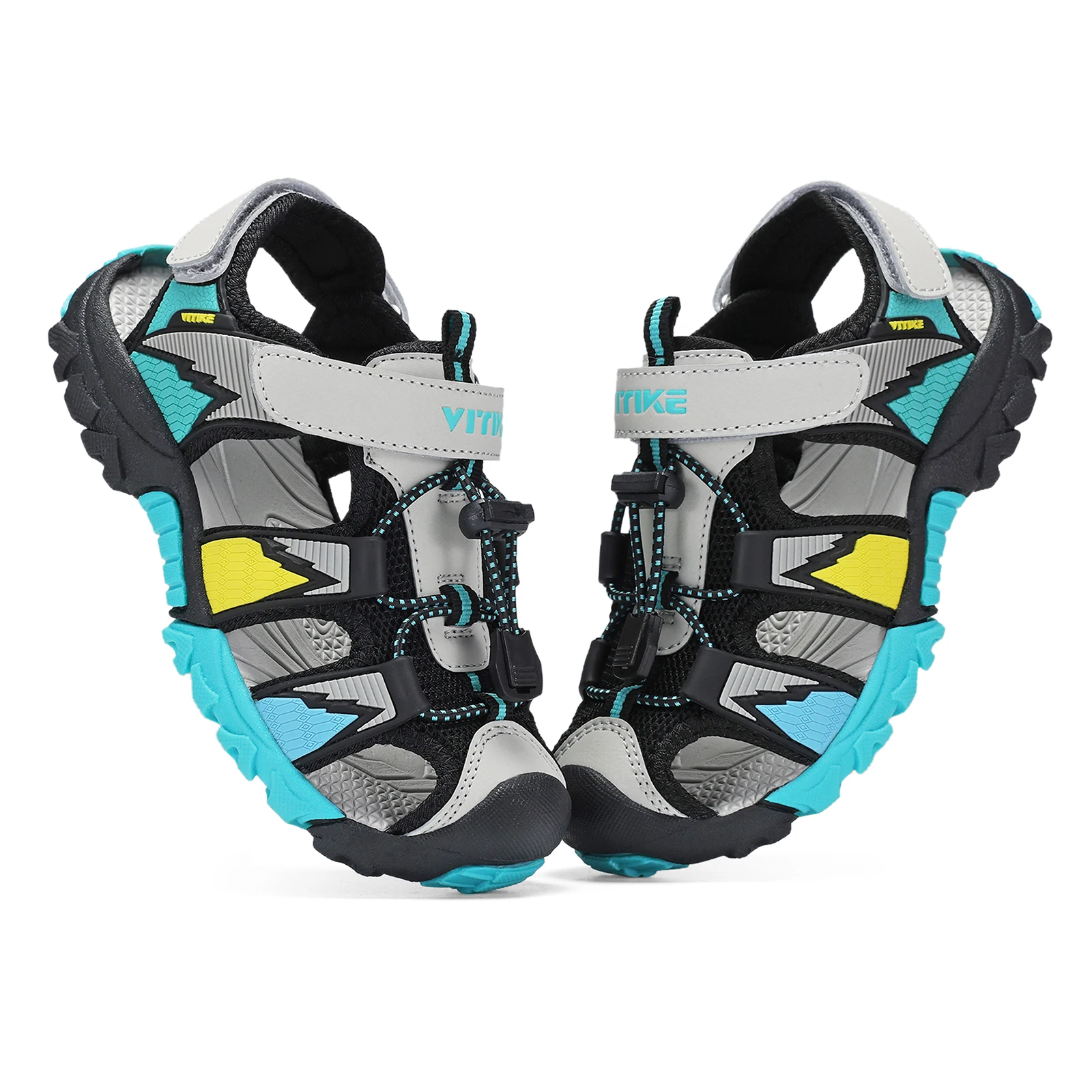 Kids' Wide Width Sports Sandals Closed-Toe Anti-Slip Beach Shoes Soft Summer Footwear for Wide Feet