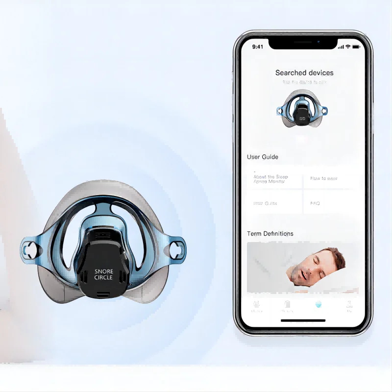 

Sleep Breathing Monitor with App for iPhone & Android, Track Real-Time Sleep Apnea & Snore Data with Professional Report