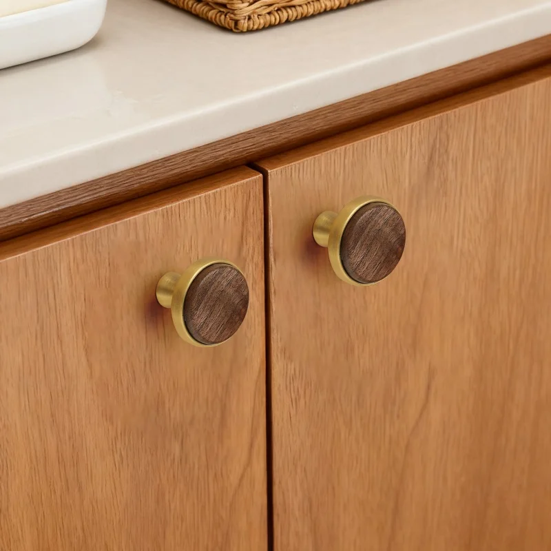 Antique Walnut Wood Kitchen Cabinet Storage Handles Chinese Wardrobe Closet Pulls Drawer Knobs Cabinet Handles Furniture Handles