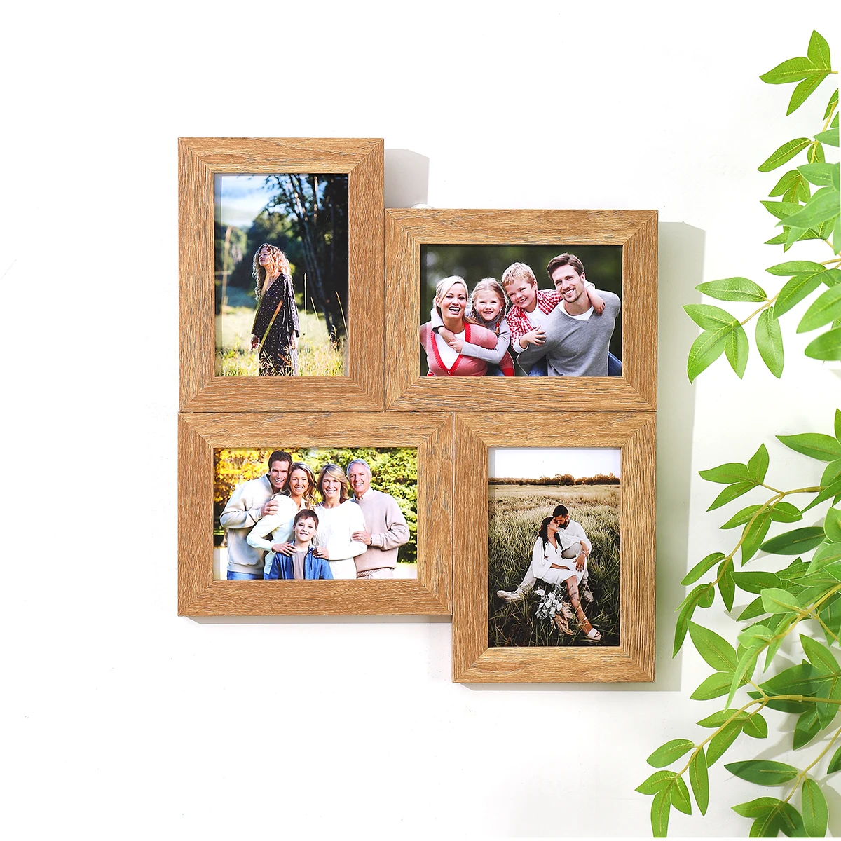 1PC 4x6 collage photo frame, wall hanging multi-opening photo frame, display multi-photo home wall decoration, wood photo frame