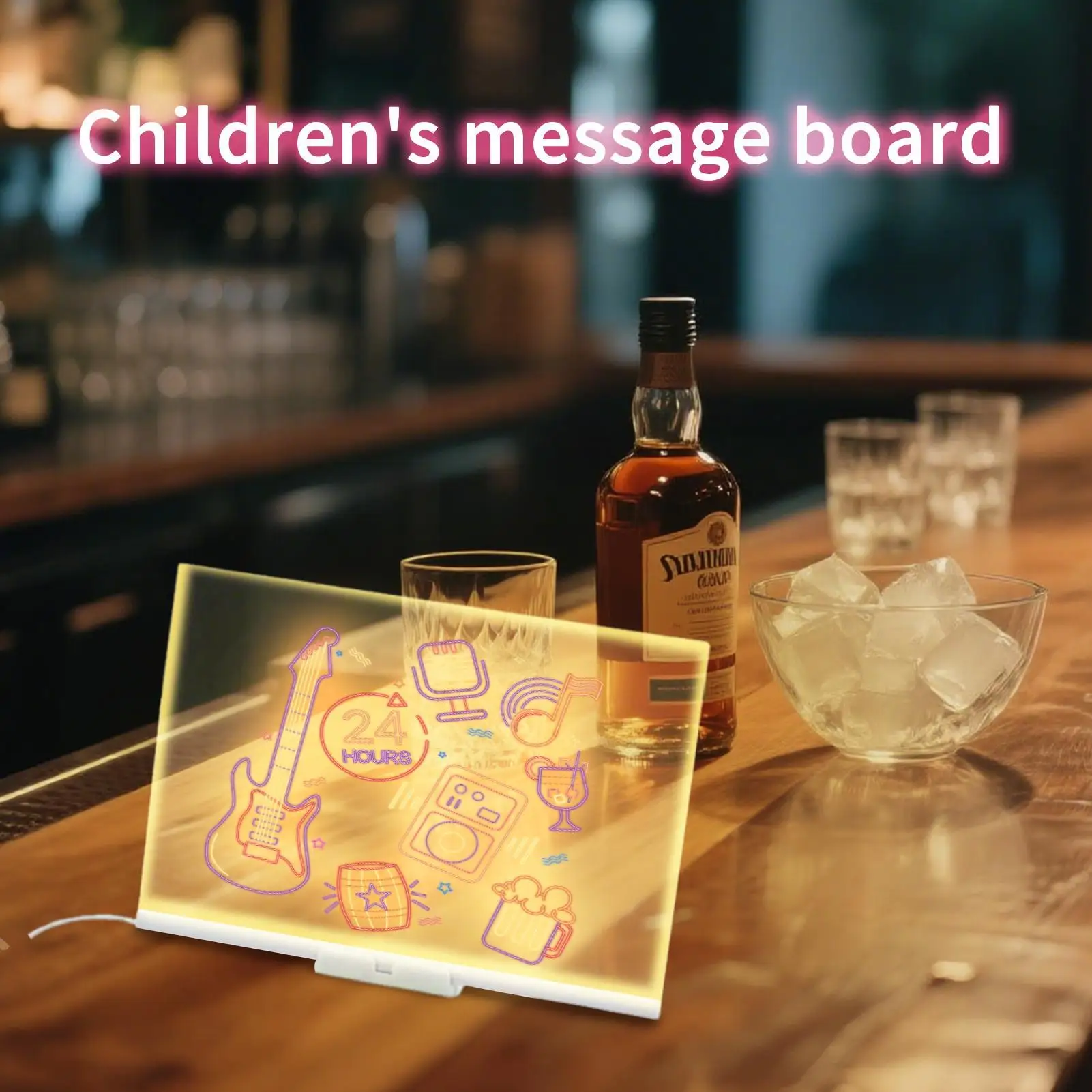 

LED Drawing Board Toddler Painting Erasable Note Board Educational toy Writing Supplies Portable Drawing Tool for Kids home