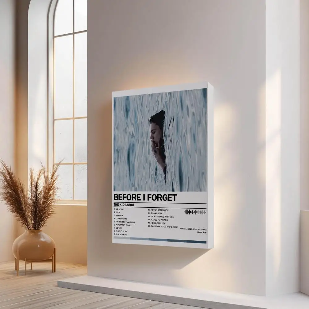 The Kid LAROI Before I Forget Painting Calligraphy Inner Frame Album Cover Art Coffee House Bar Room Wall Decor